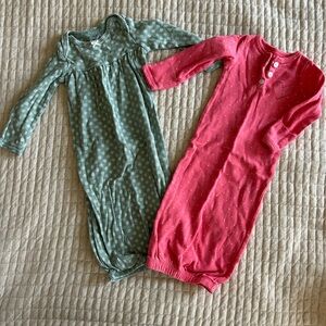 Charming Baby Gown Set in blue and Pink